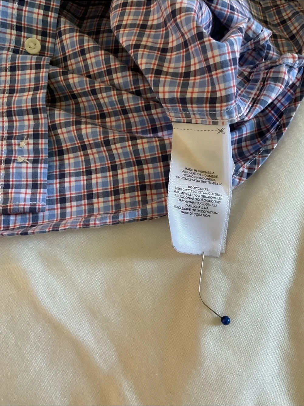 Ralph Lauren Blue and Purple Plaid Button-Down Shirt